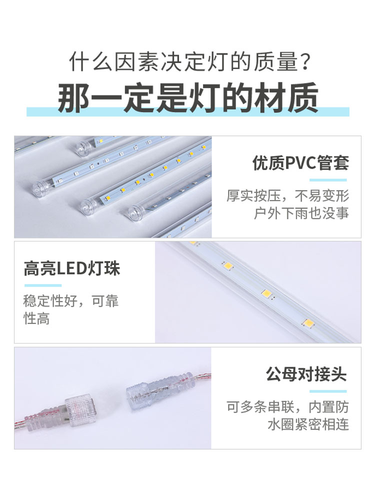 太阳能园林景观灯户外七彩灯串小区花园防水挂树灯草坪后院装饰灯 - 图0