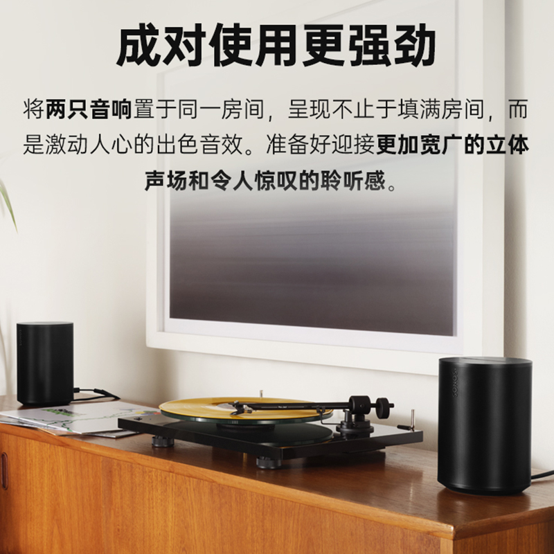 SONOS Era 100无线蓝牙智能音响 家用桌面电脑 家庭影院环绕音箱 - 图1