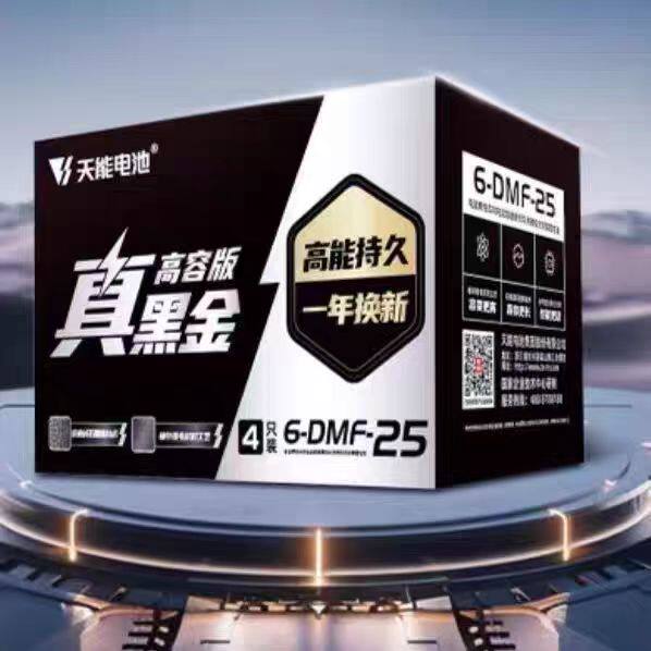 正品天能电池真黑金高容版48V25a60v72V两轮轮电动车电摩铅酸电池