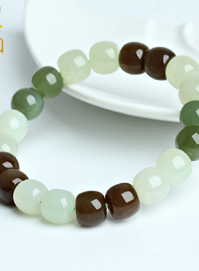 和田玉手串手链男女款玉石饰品