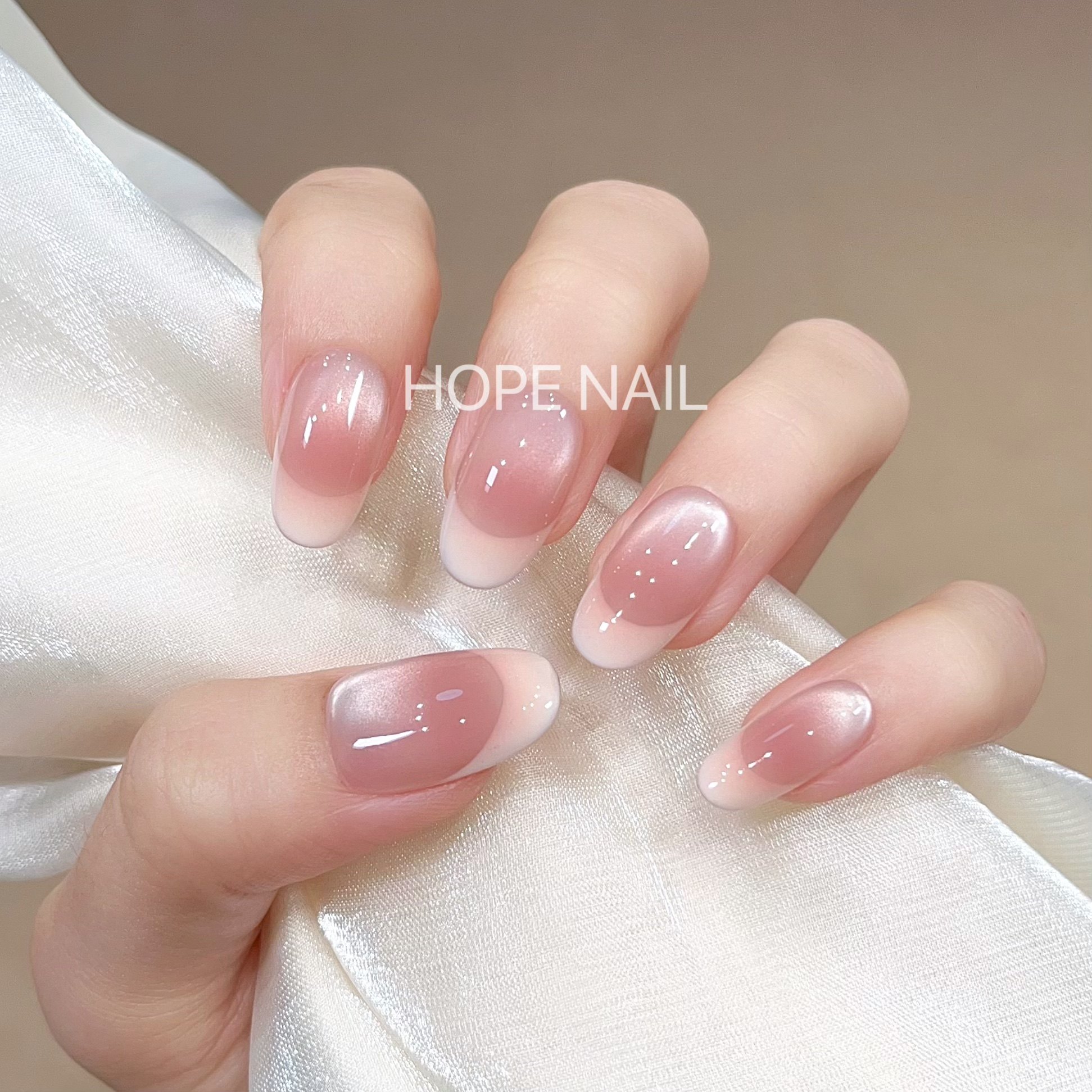 【蜜桃奶盖】温柔裸色腮红法式猫眼手工穿戴甲高级感显白美甲贴片,淘宝优惠券,粉丝福利购,淘宝优惠卷