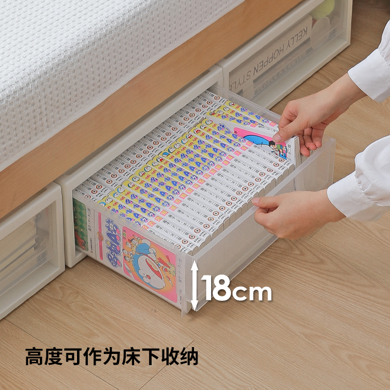 日本天马抽屉式收纳箱进深50cm衣柜衣服玩具整理箱床底塑料收纳盒 - 图2