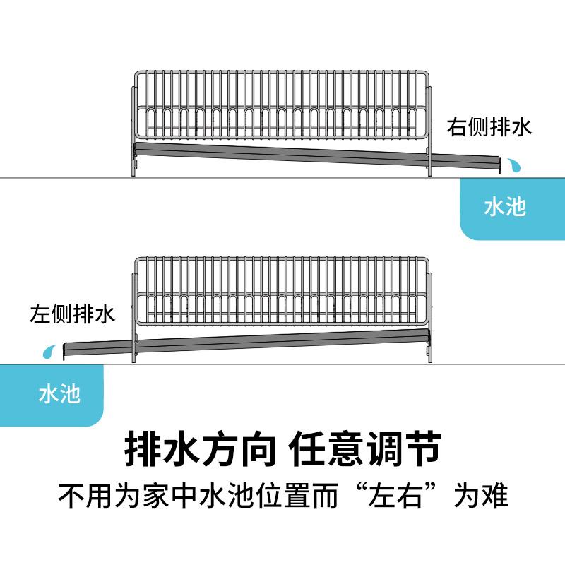 霜山304不锈钢双层沥水架厨房碗碟筷收纳架水槽沥水篮盘子置物架 - 图2