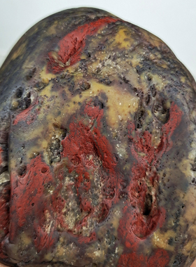 水冲石客厅摆件奇石风水石鸡血石