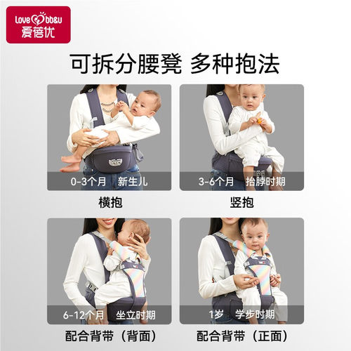 新款夏季腰凳婴儿背带轻便透气二合一四季多功能简易外出抱娃神器 - 图2
