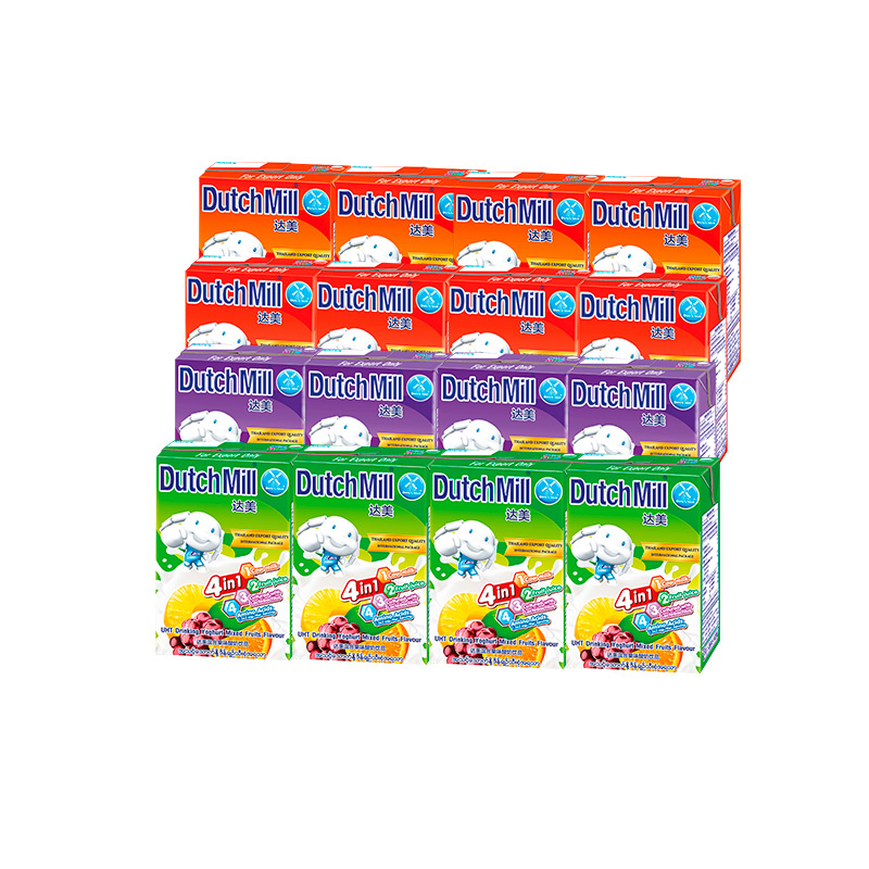 泰国进口达美儿童酸奶整箱草莓蓝莓橙子dutch mill混合味90ml*16-图3