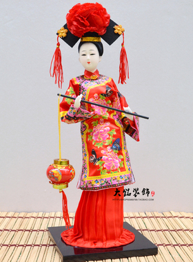 清朝仕女人物礼品摆件