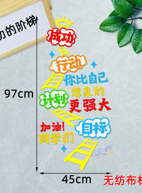 墙装饰自律无纺布学习好习惯墙贴一二三四五六年级行为习惯走廊