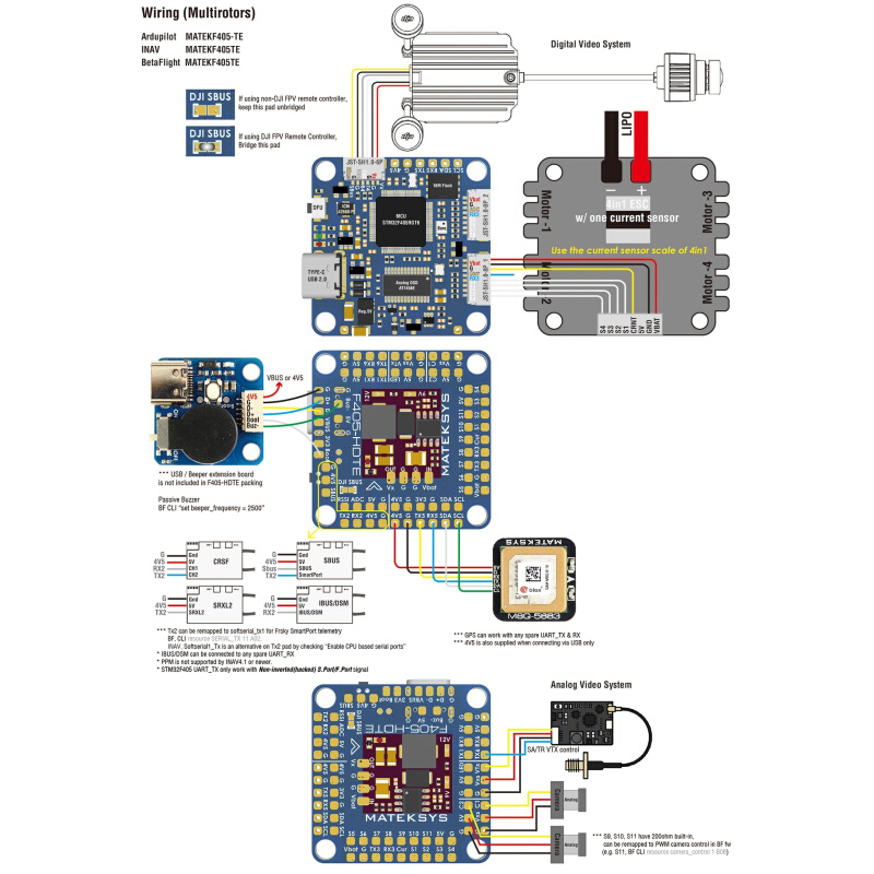 FPV MATEK F405-HDTE 飞控 ArduPilot BF气压计 黑匣子OSD DJI HD - 图2