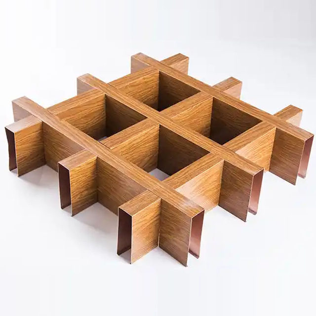 Iron-aluminum grille ceiling ceiling self-installation material sky guard plate grid square lattice grape rack aluminum ceiling ceiling installation