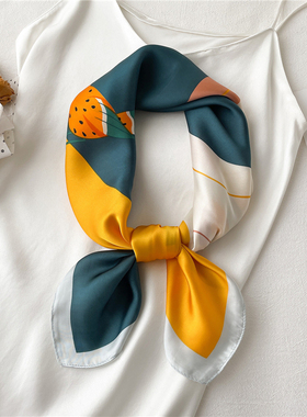 New Design Women Silk Scarf Square Neck Shawls Foulard Lady