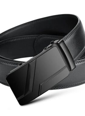 Men's High-Quality Belt 110cm 120cm 130cm Luxury Belt, Black