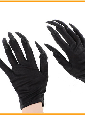 Halloween Port Skull Gold Powder Nail Gloves Ghost Festival