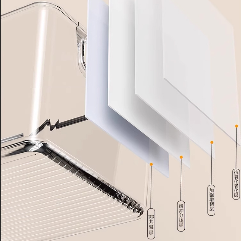 日本厨房透明收纳盒桌面收纳整理盒长方形亚克力杂物零食塑料盒子