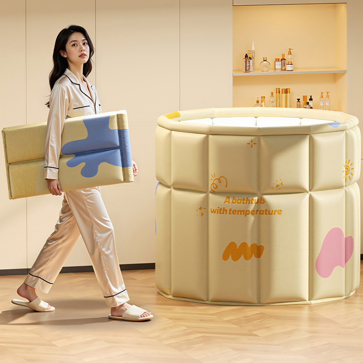 日本泡澡桶折叠大人家用洗澡桶成人儿童泡浴桶浴缸全身可坐沐浴盆,淘宝优惠券,粉丝福利购,淘宝优惠卷