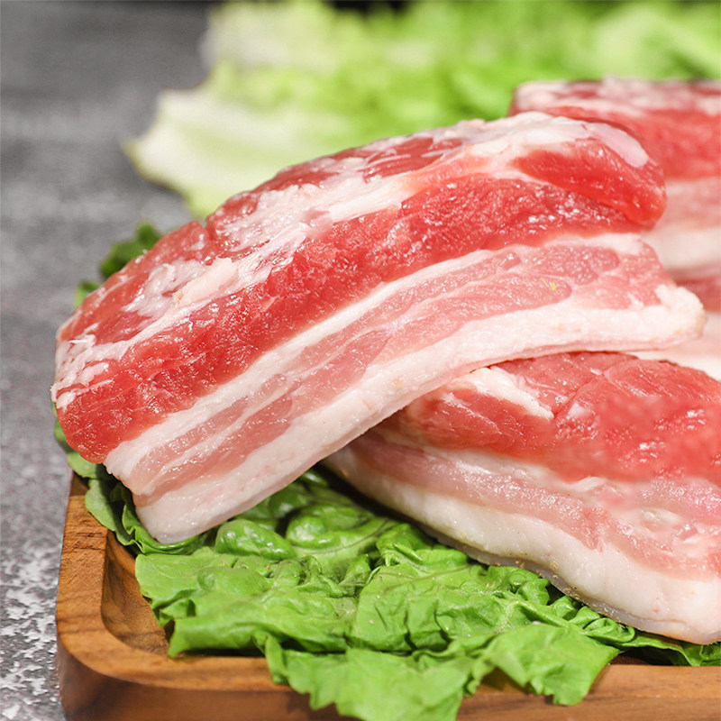 新鲜生鲜土猪肉速冻现杀4斤五花肉 密心生猪肉