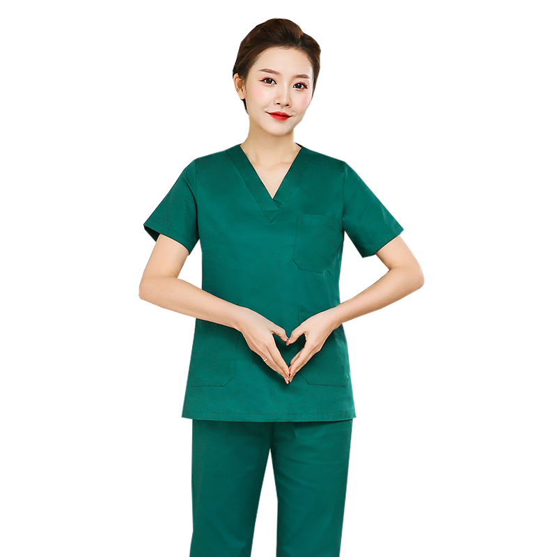 短袖纯棉手术衣服女美容院男洗手衣 所美医护制服