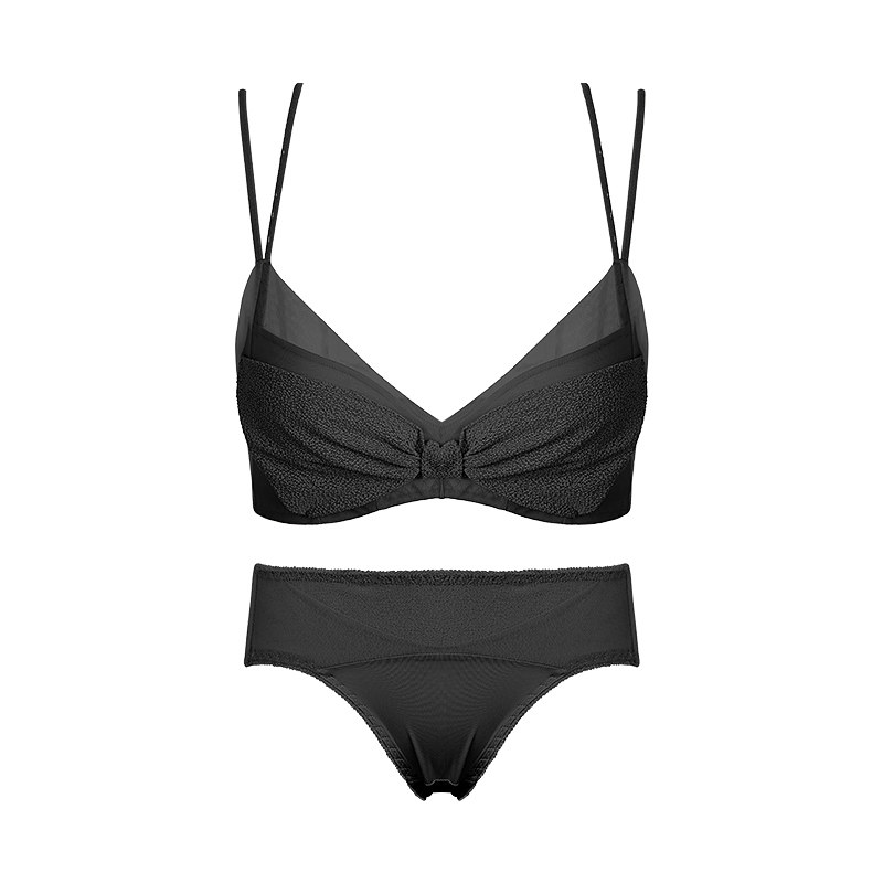 白色无钢圈夏季多情猫小胸聚拢内衣 多情猫文胸