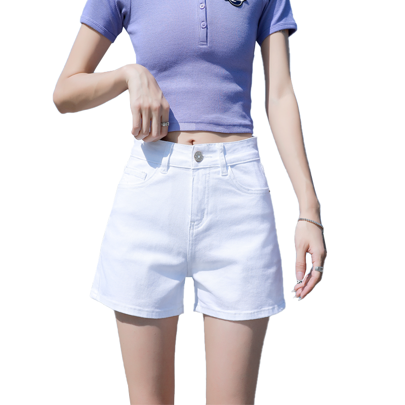白色牛仔2022年新款夏季韩版短裤 蓝瑟牛仔裤