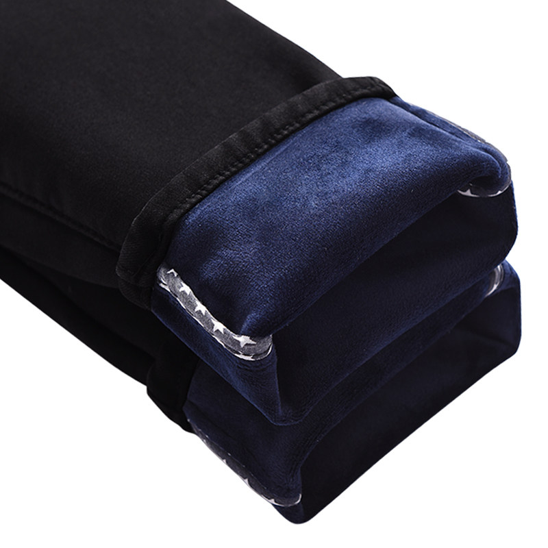 加绒冬季2021新款薄绒高腰牛仔裤 蓝瑟牛仔裤