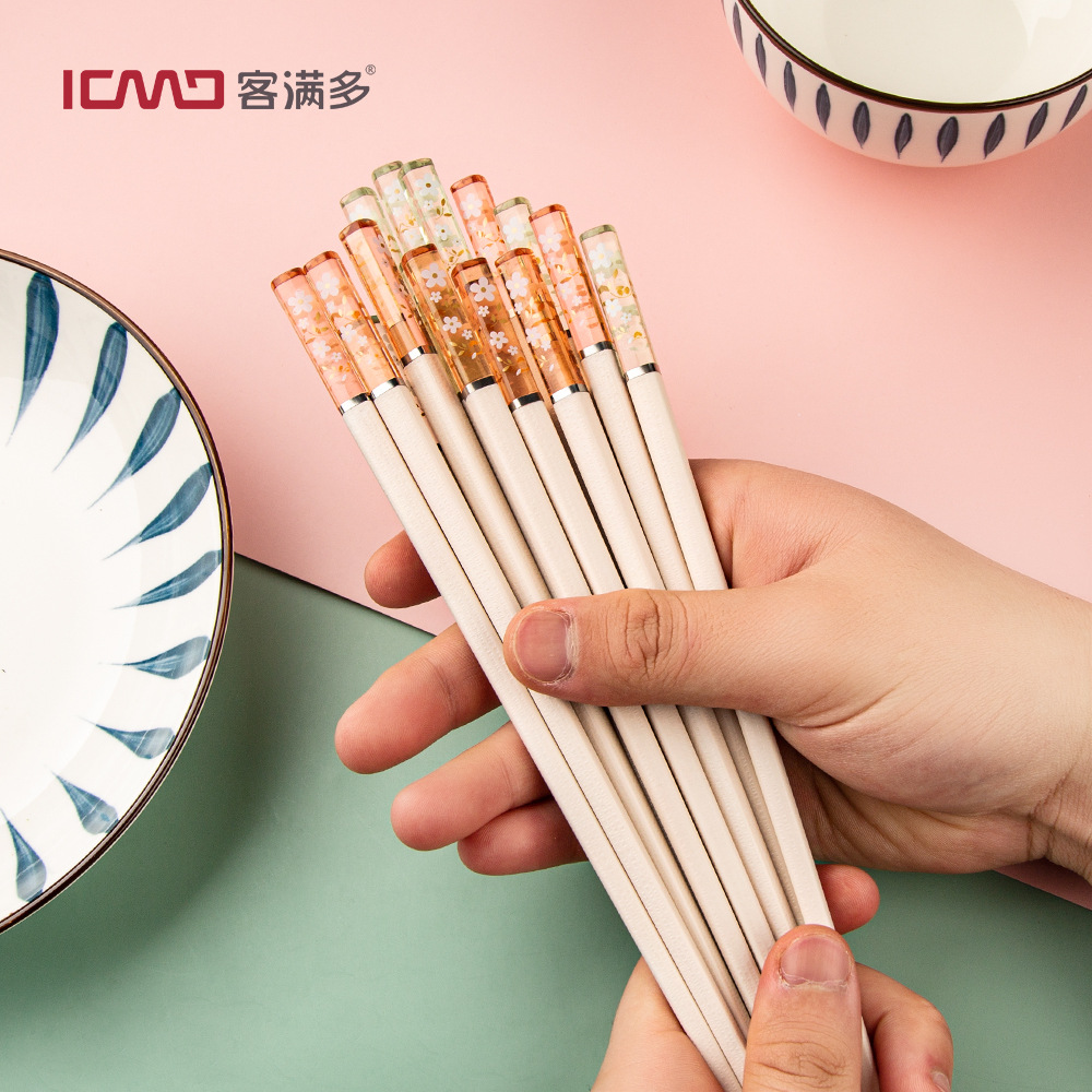 厂家直发客满多筷子家用健康分餐合金筷 防滑日式创意快子5双装