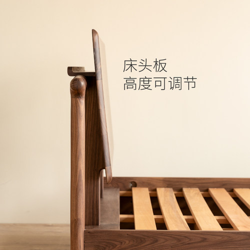 告别款 木织床 | 侘寂风实木床全实木落地箱体床双人床主卧 - 图3