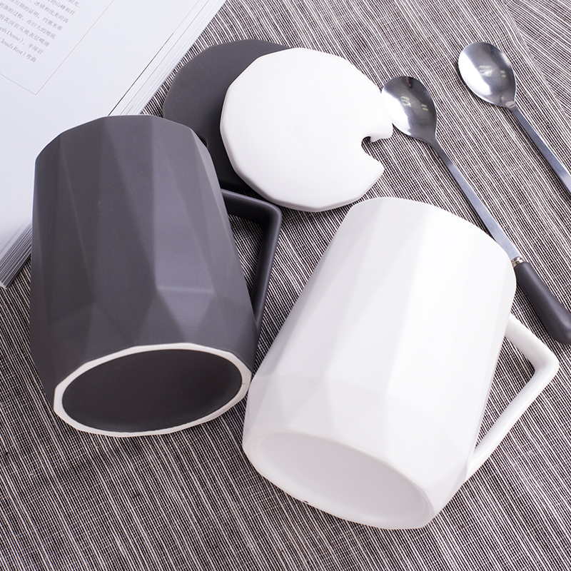 创意男士高级感马克杯茶杯男生杯办公室家用水杯大容量陶瓷杯杯子