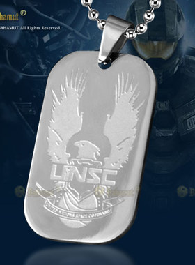 钛钢男士饰品光环光晕收藏版军牌