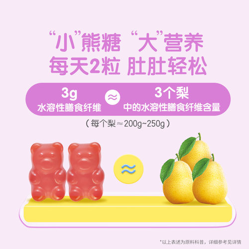 丽贵lilcritters儿童小熊软糖膳食纤维益生菌肠胃膳食纤维软糖 - 图0
