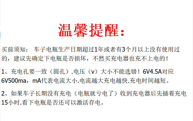 儿童电动车充电器童车电池摩托车遥控汽车玩具车电源玩具车配件