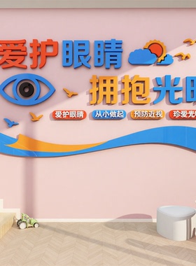 眼镜店墙面装饰画背景形象视力验光室挂画宣传广告海报眼科中心贴