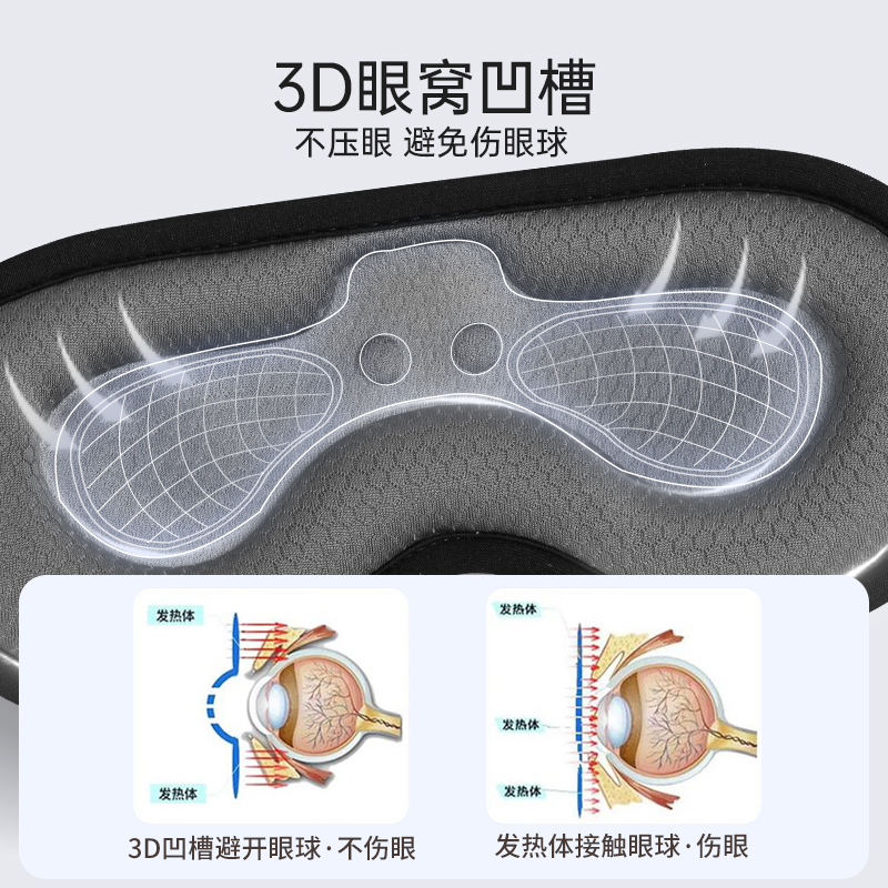 雅格蒸汽热敷眼罩缓解眼疲劳干涩发热加热助眠睡眠遮光专用眼睛罩 - 图2