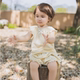 Guiqi Bear Baby Girl Summer ຊຸດສັ້ນເສອແຂນສັ້ນ