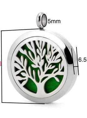 钛钢玫瑰花精油香薰链凯蒂猫吊坠