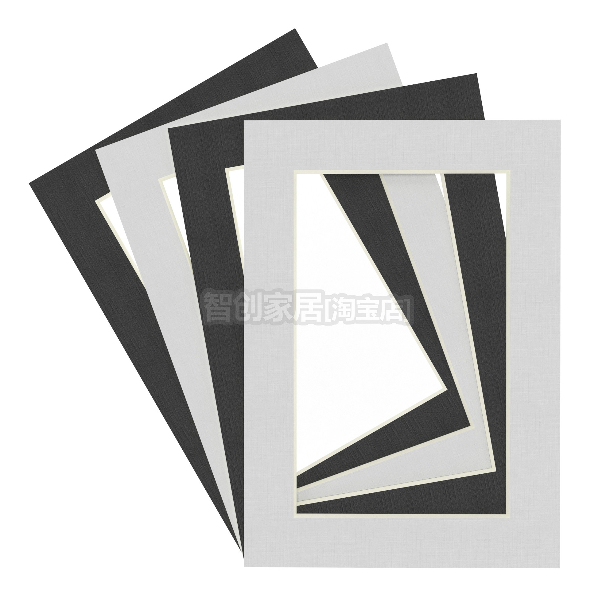 5寸6寸7寸8寸10寸12寸14寸卡纸白色黑色相框内衬画框装裱照片垫