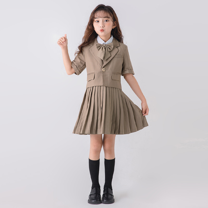 幼儿园园服jk夏装套装男女童英伦风学院风小学生dk校服班服合唱服