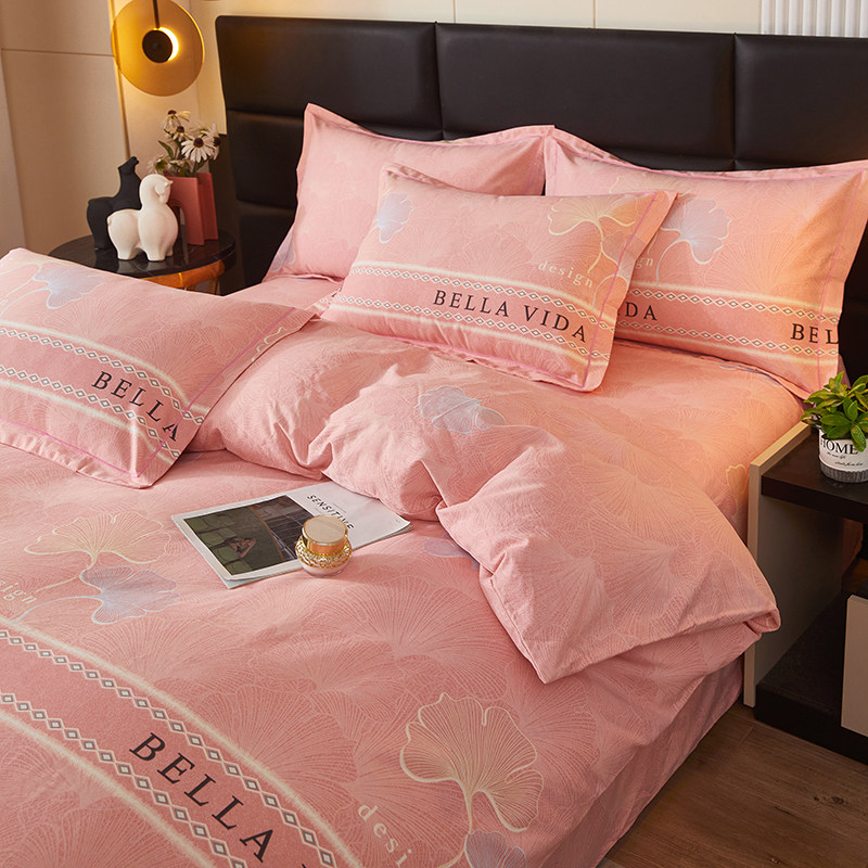 高档全棉加厚磨毛四件套2025新款100%纯棉床单笠被套春秋床上用品