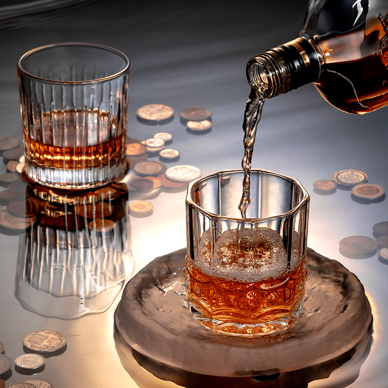 威士忌酒杯洋酒杯子水晶玻璃创意古典家用啤酒高档高端酒具套装 - 图3