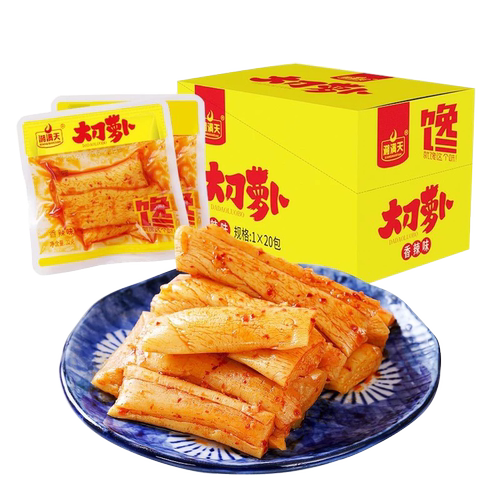 湘满天香辣大刀萝卜条26g*20包脆棒棒萝卜干下饭菜小包装麻辣零食 - 图3