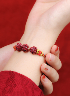 2026本命年朱砂手串属马护身符