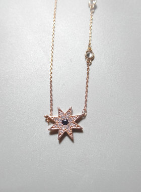 小巧精致锆石项链花朵蝴蝶仿珍珠