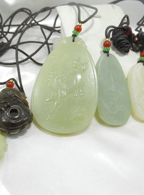 原创设计天然石和田玉可调节长短