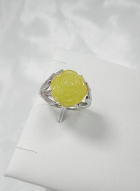 天然石戒指蜜蜡祖母绿手作绿松石