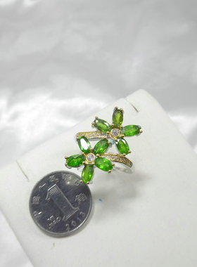 天然石戒指原创设计紫晶蜜蜡指环