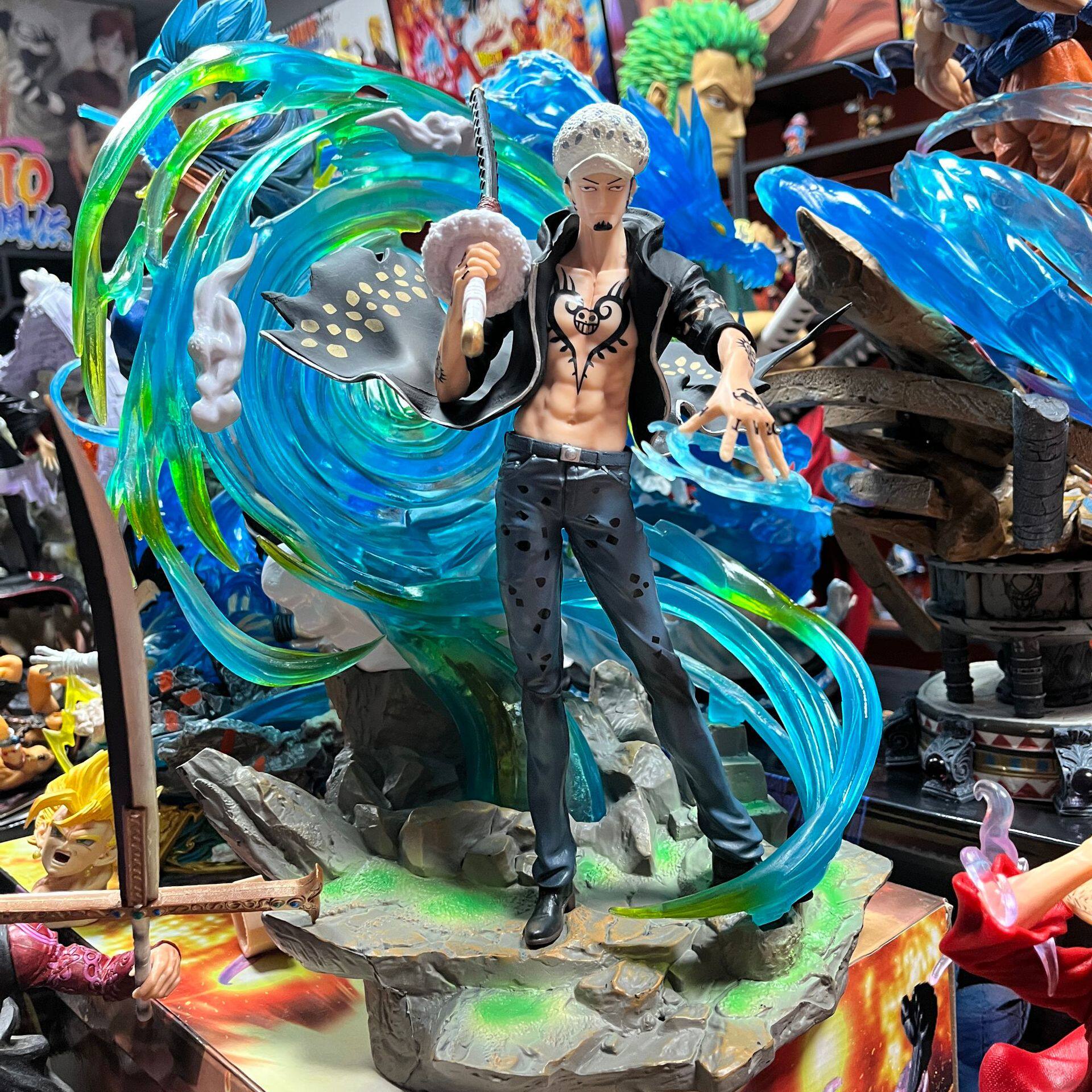 海贼王手办幻影梦幻和之国特拉法尔加罗披风拿刀桌面机箱模型摆件_虎窝淘