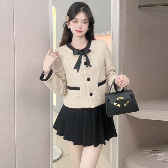 French style short jacket for women spring and autumn 2024 new high-end celebrity temperament small high-end top