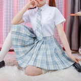 Японская студенческая юбка в складку для школьников, форма, комплект, мини-юбка