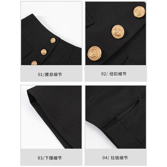 High-waisted woolen wide-leg casual shorts