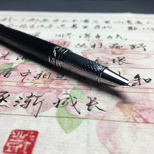 超推荐 王者书法笔美工笔 金属成人练字钢笔专一专二专三普一普二 - 图0