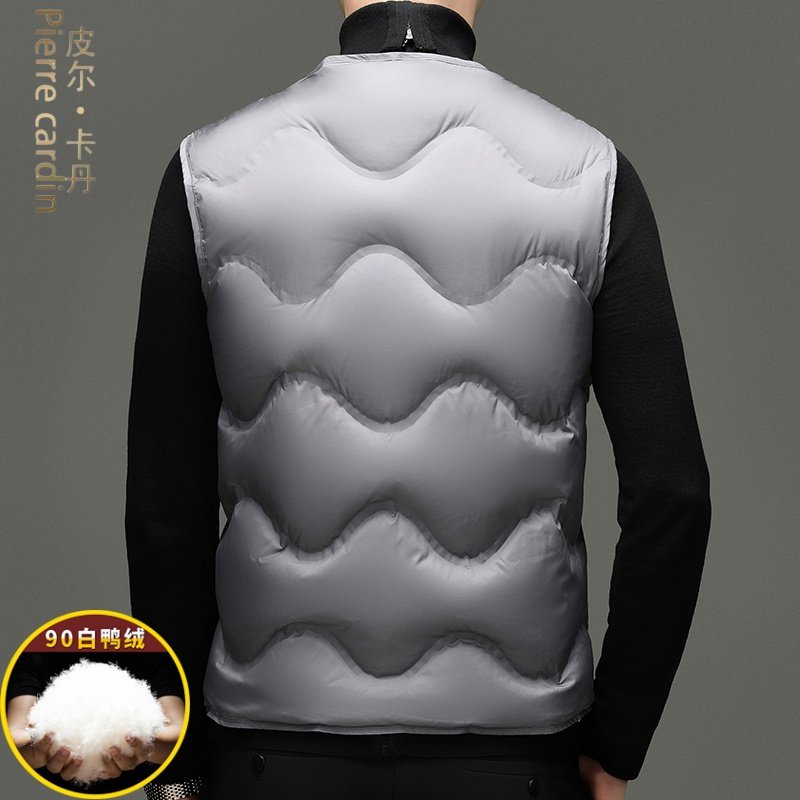 皮尔卡丹白鸭绒羽绒服马甲男士冬季加厚保暖外套休闲无袖羽绒背心,淘宝优惠券,粉丝福利购,淘宝优惠卷